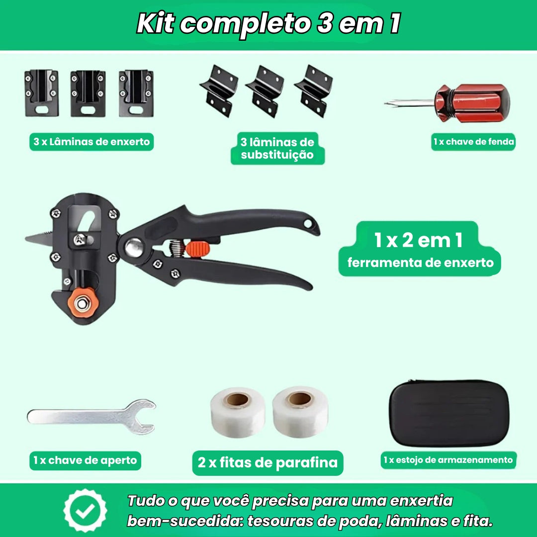 Mestre do Enxerto | Kit de ferramentas de enxerto 3 em 1