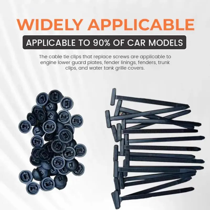 100 peças de fivela universal de nylon para abraçadeiras, abraçadeiras com fivela, abraçadeiras de plástico multiusos, ferramenta para reparação diária de automóveis