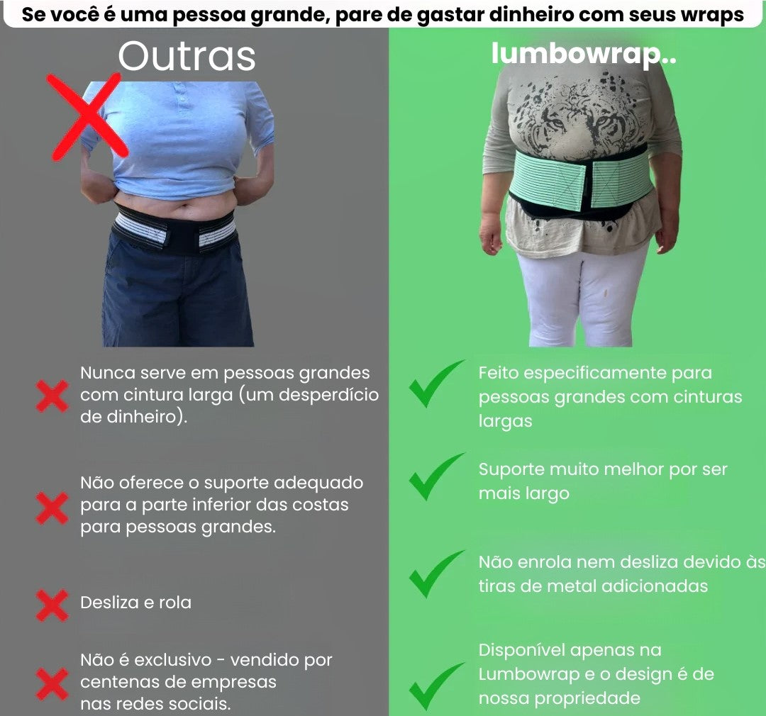 Lumbowrap® - A faixa completa para quadril e região lombar para caminhar e ficar em pé com mais facilidade (estenose espinhal, ciática, dor lombar)
