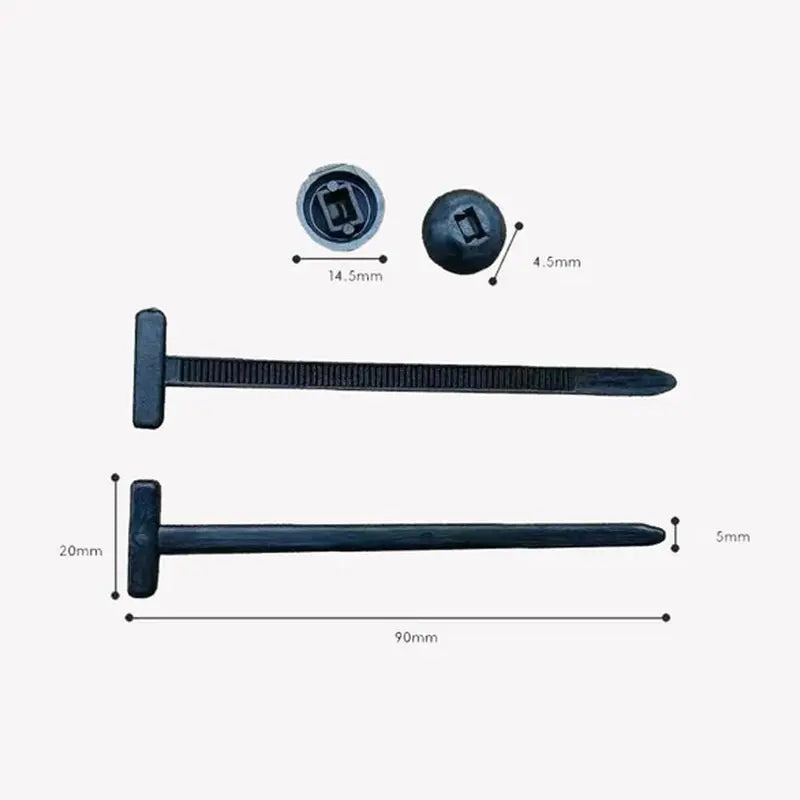 100 peças de fivela universal de nylon para abraçadeiras, abraçadeiras com fivela, abraçadeiras de plástico multiusos, ferramenta para reparação diária de automóveis