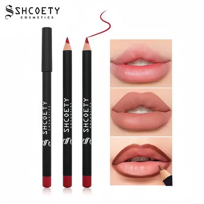 Lábios Definidos Lápis de Contorno Matte Longa Duração Kit 12pcs