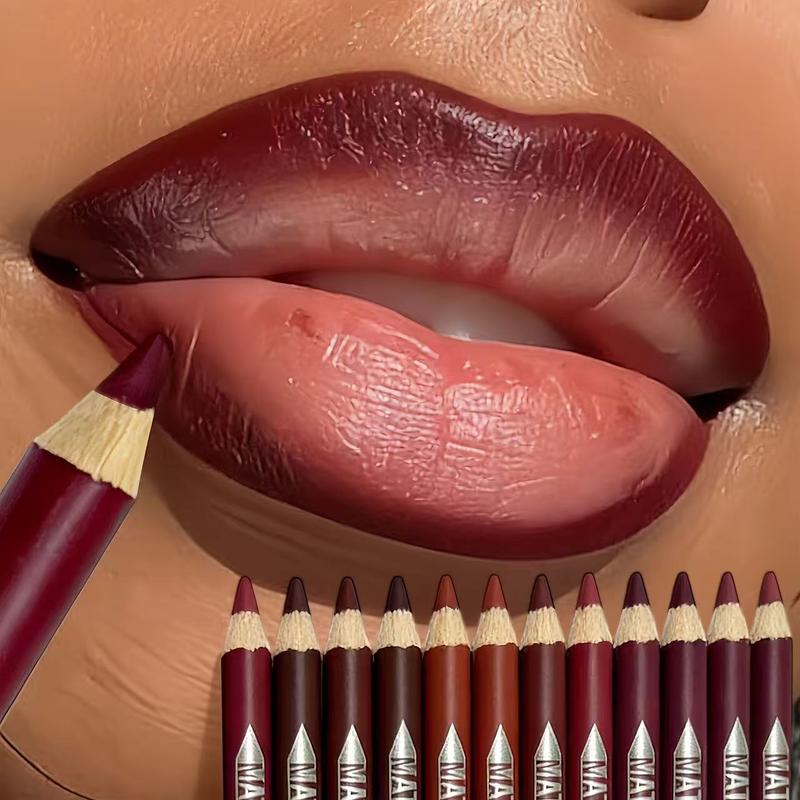 Embalagem com 12 - Contorno Labial Preciso Kit Matte à Prova d'Água com Apontador