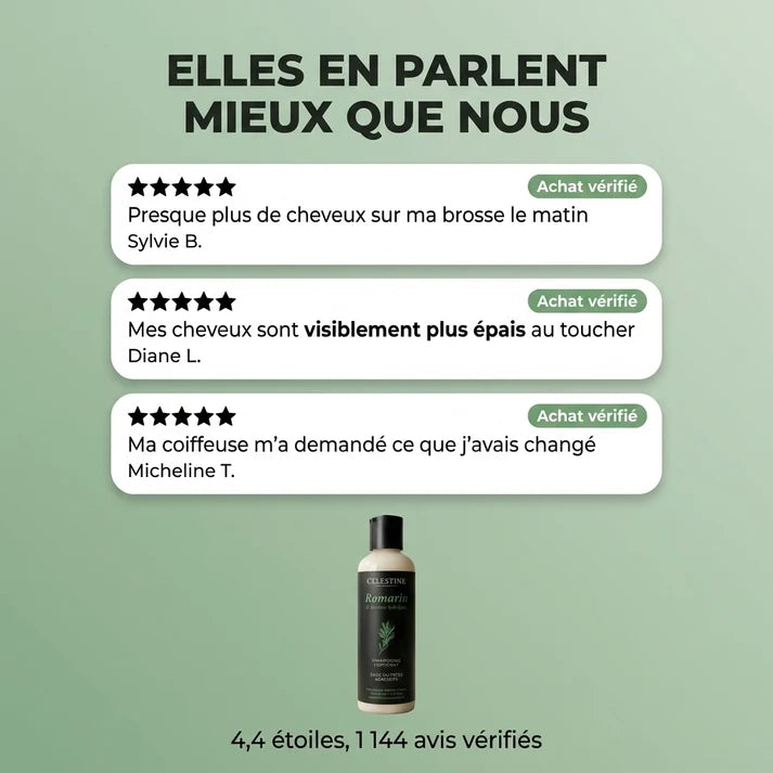 Champô de Alecrim e Queratina para um Cabelo Mais Espesso