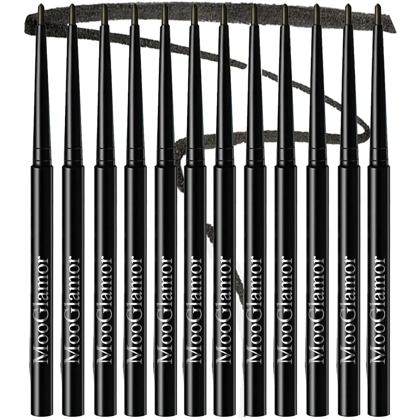 Kit com 12 eyeliners líquidos à prova de água de longa duração