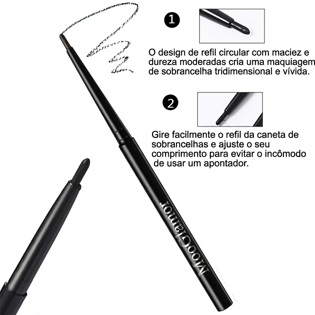 Kit com 12 eyeliners líquidos à prova de água de longa duração