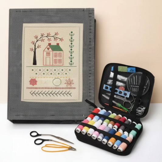 Livro de Bordados Anti-Stress: Kit Completo com mais de 60 Desenhos