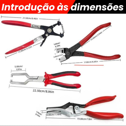 Kit de abraçadeira de mangueira profissional, conjunto de ferramentas para desconexão e desmontagem de linhas de combustível para manutenção automóvel, abraçadeira de tubo multifuncional para reparação de automóveis, acessórios para automóveis