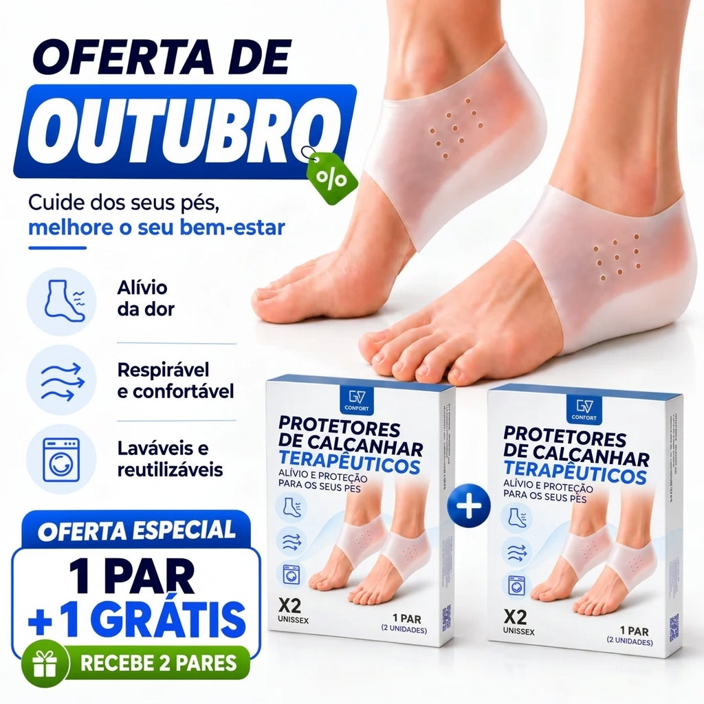 Protetores de calcanhar terapêuticos e respiráveis- PharmaToe