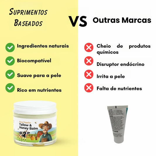 Bálsamo de sebo e mel - 2 oz