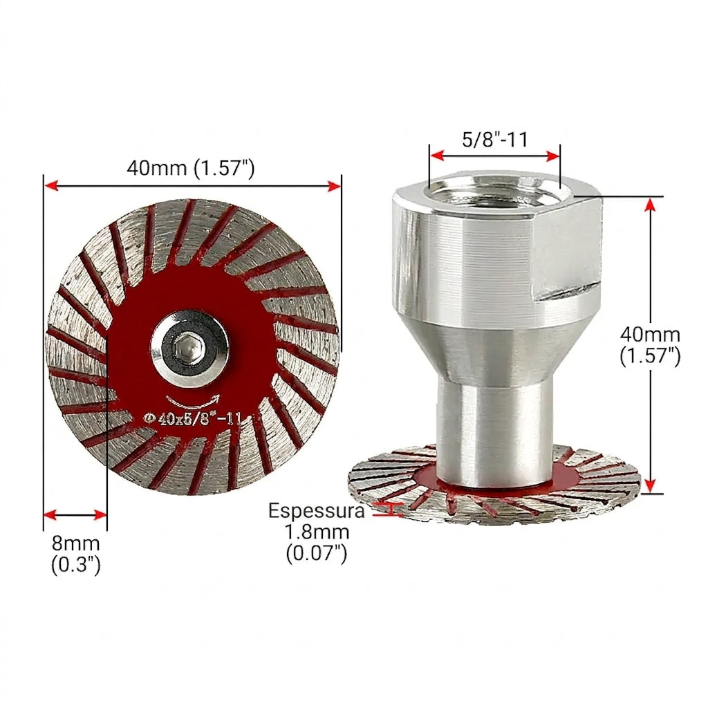 Corte Preciso Lâminas de Serra Diamante 40mm Para Granito