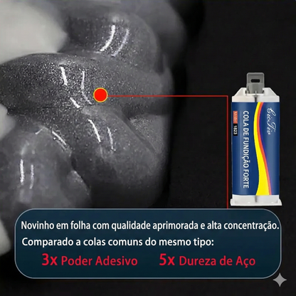 Cola de fundição melhorada (125 Gramas) - Reparação de metal