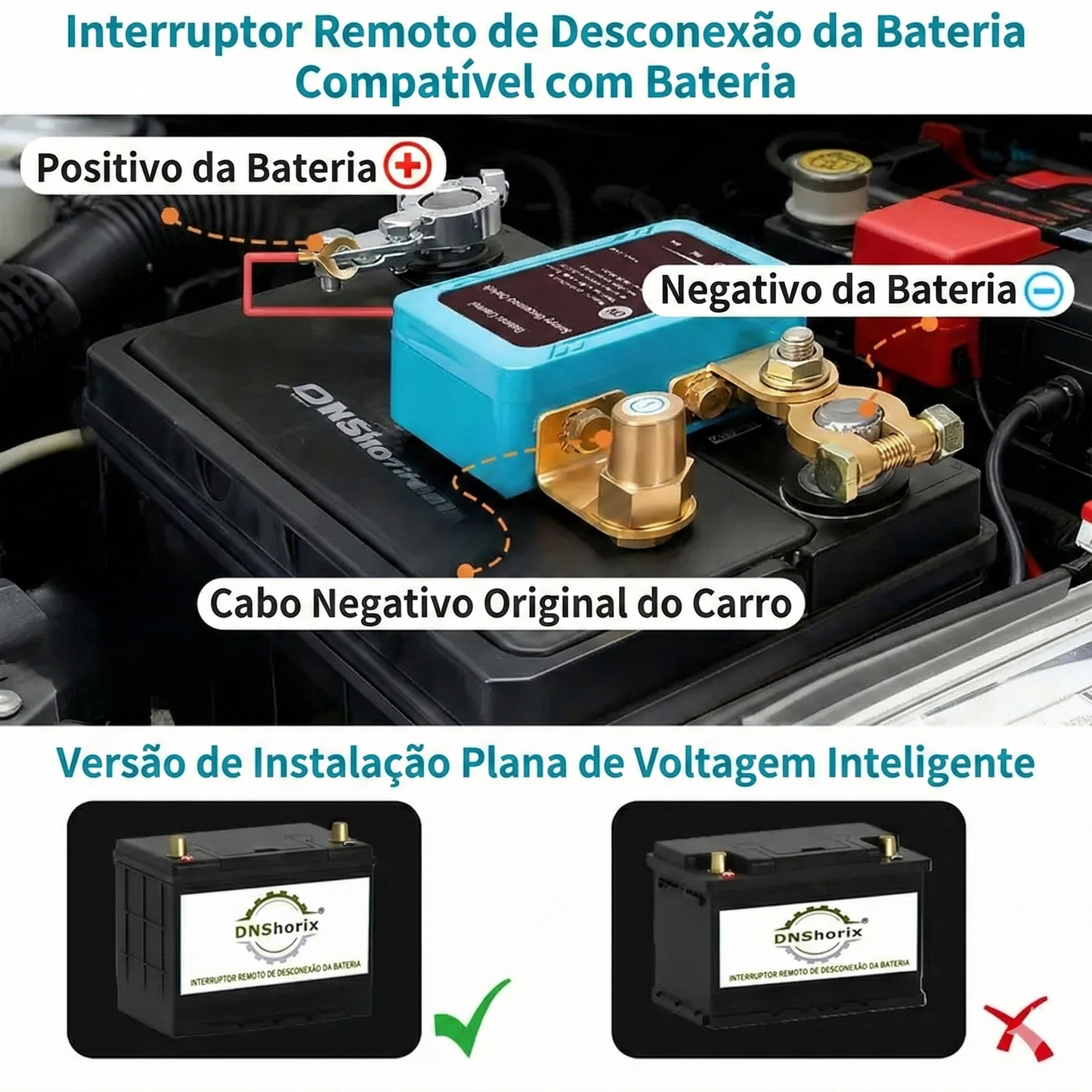 Interruptor remoto de desconexão da bateria