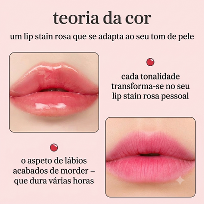 Hidratação e cor duradoura com tinta labial brilhante portátil