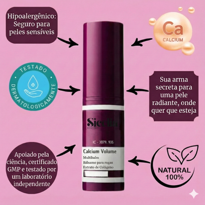 Bálsamo facial de colagénio e cálcio