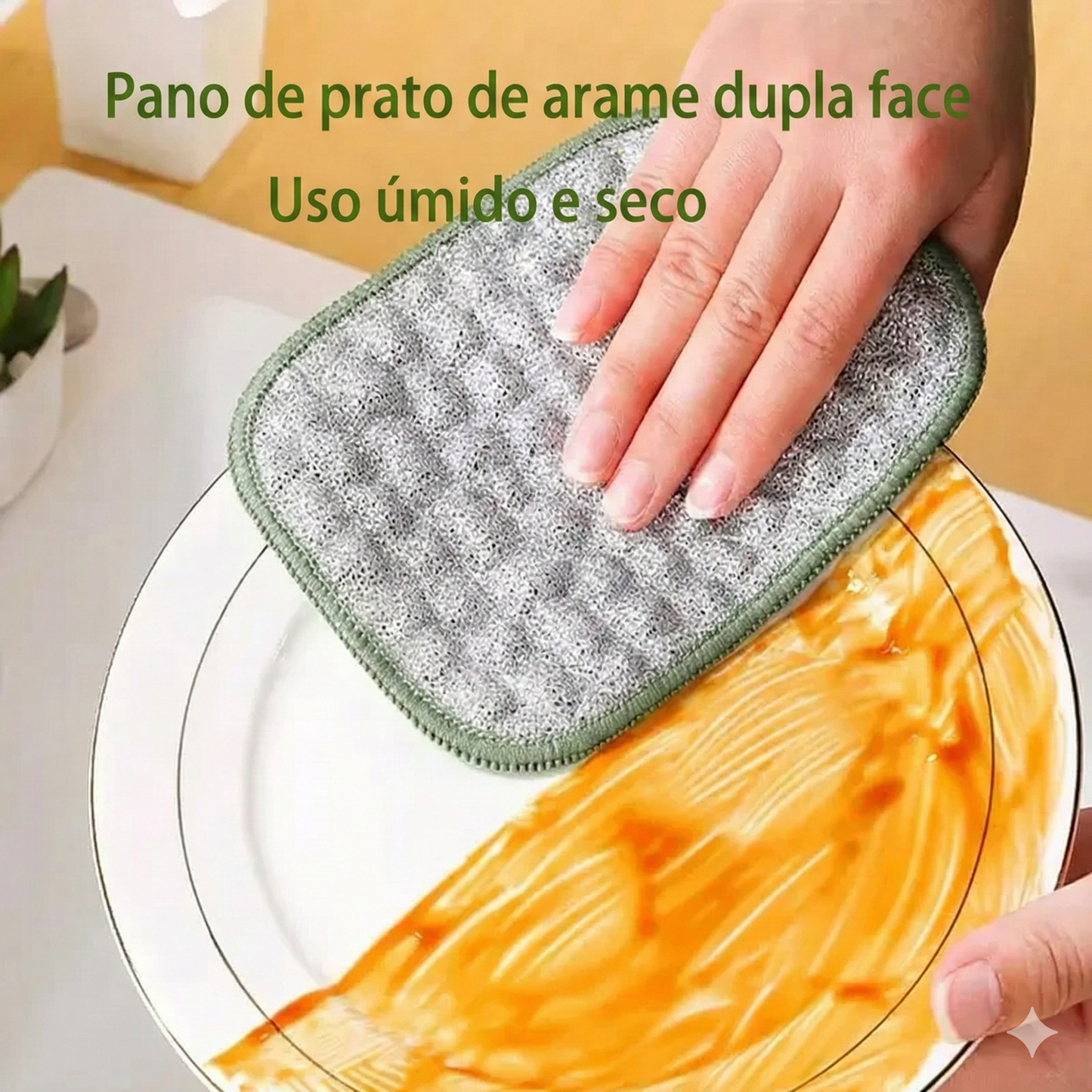 10 unidades - Panos de lavar loiça multiusos em arame