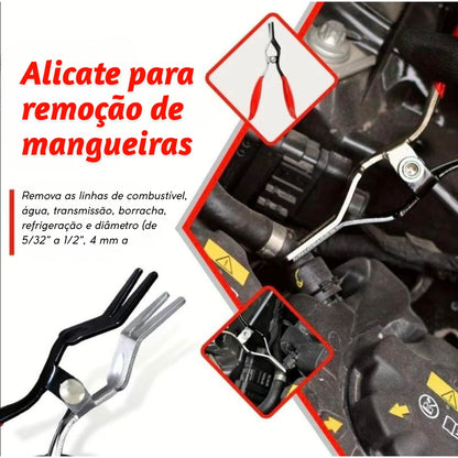 Kit de abraçadeira de mangueira profissional, conjunto de ferramentas para desconexão e desmontagem de linhas de combustível para manutenção automóvel, abraçadeira de tubo multifuncional para reparação de automóveis, acessórios para automóveis