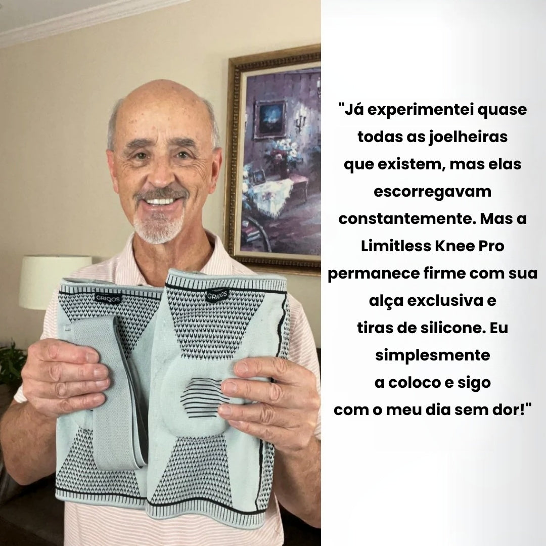 Alivie instantaneamente a dor no joelho sem cirurgia ou injeções com o Limitless Knee Pro™
