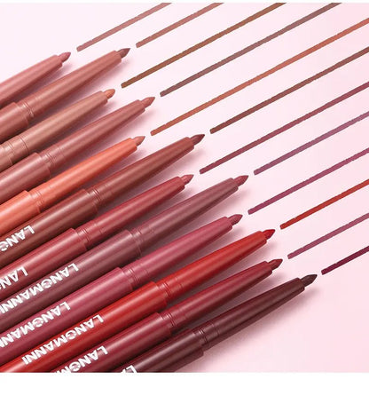 Contorno Labial Matte Duradouro Lápis à Prova d'Água 12 Unidades