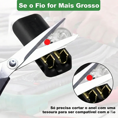 30 unidades - Conector de encaixe de fio duplo
