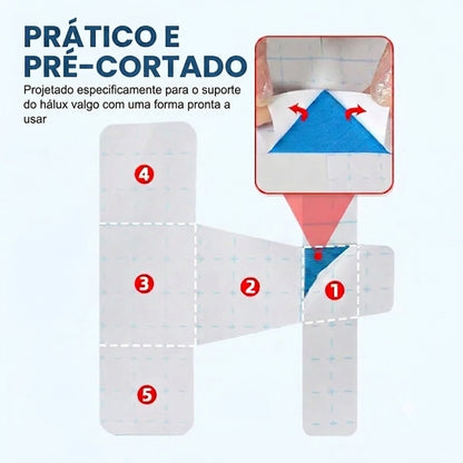 Embalagem com 10 - OrthoFlex – Fita para Hálux Valgo