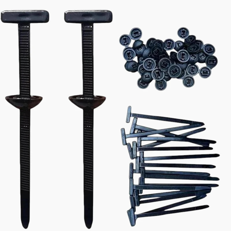 100 peças de fivela universal de nylon para abraçadeiras