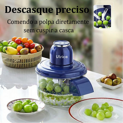 Descascador Elétrico ULRICA: Removedor de Casca Automático Recarregável para Alho, Uvas, Tomate Cereja e Castanhas – Bateria de 1300mAh, Carregamento Tipo C, Fácil de Usar, Utensílio de Cozinha Prático e Ideal para Oferecer