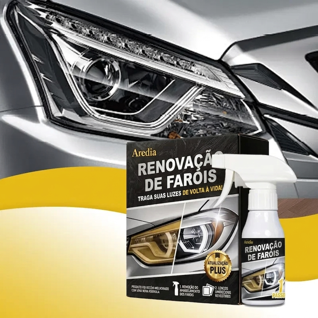 Restauração de Faróis Kit Duradouro Sem Ferramentas Elétricas