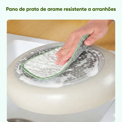 10 unidades - Panos de lavar loiça multiusos em arame