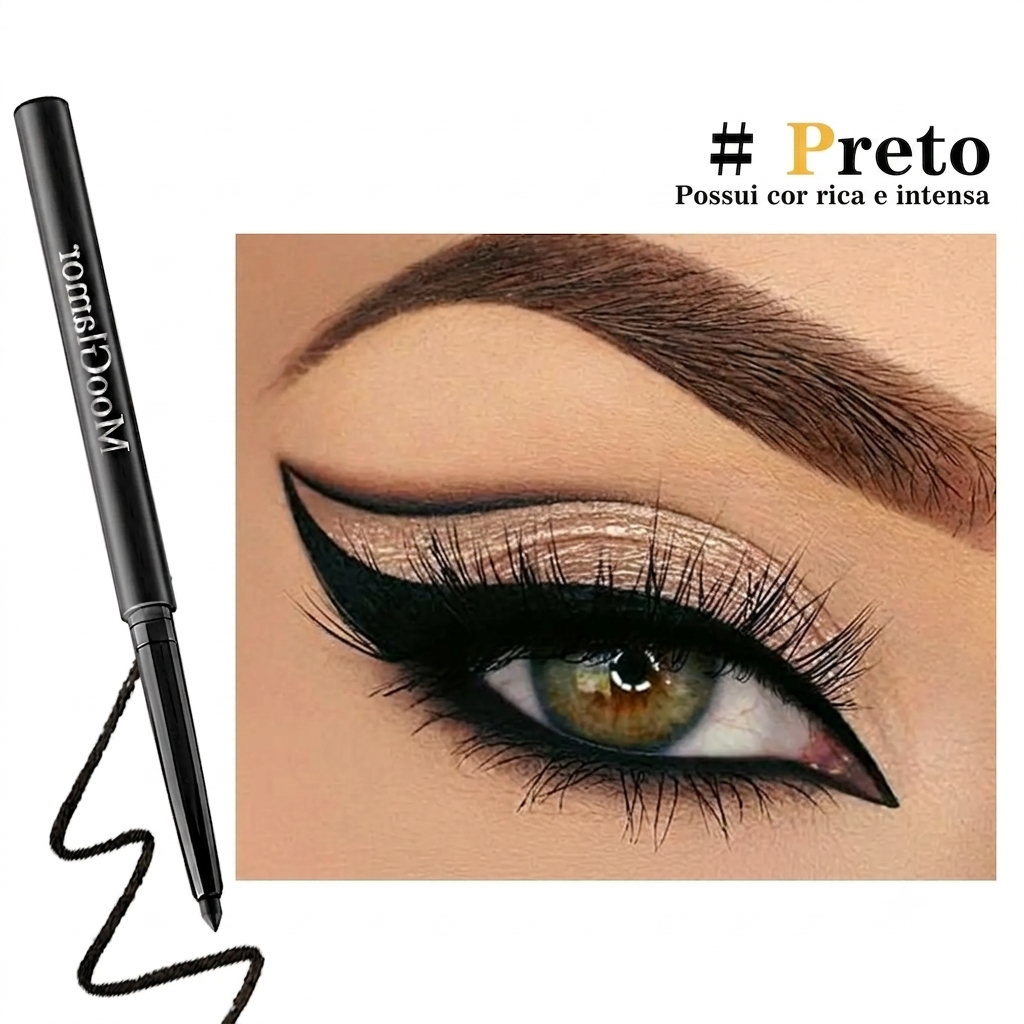 Kit com 12 eyeliners líquidos à prova de água de longa duração