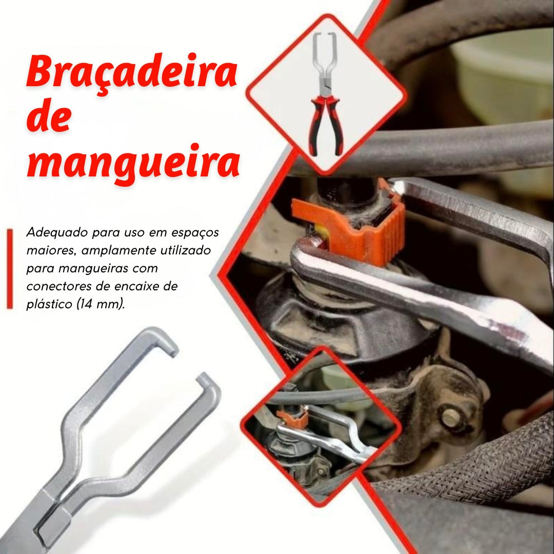 Kit de abraçadeira de mangueira profissional, conjunto de ferramentas para desconexão e desmontagem de linhas de combustível para manutenção automóvel, abraçadeira de tubo multifuncional para reparação de automóveis, acessórios para automóveis