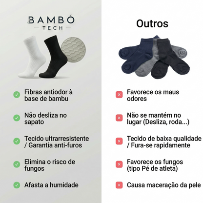 Meias de bambu sem costura