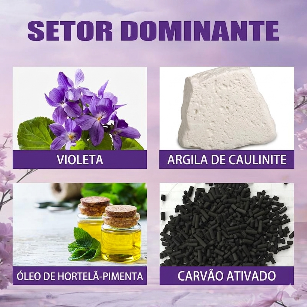 Pó Branqueador Dentário ROZINO Roxo – Correção de Cor com Hidroxiapatite e Remoção de Manchas (50g)
