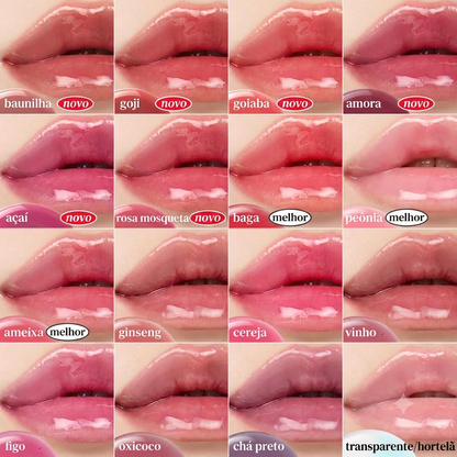 Hidratação e cor duradoura com tinta labial brilhante portátil