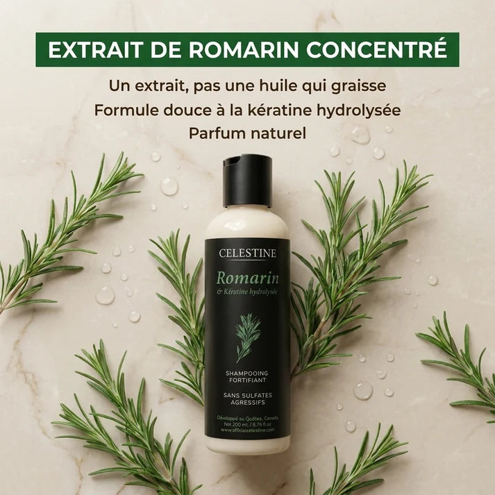 Champô de Alecrim e Queratina para um Cabelo Mais Espesso