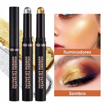 Sombra Cremosa 8 Cores Brilho Duradouro À Prova d'Água