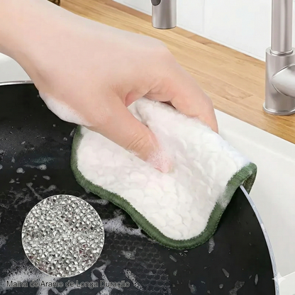 10 unidades - Panos de lavar loiça multiusos em arame