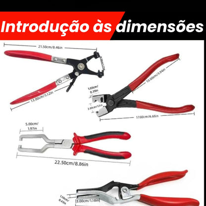 Kit de abraçadeira de mangueira profissional, conjunto de ferramentas para desconexão e desmontagem de linhas de combustível para manutenção automóvel, abraçadeira de tubo multifuncional para reparação de automóveis, acessórios para automóveis