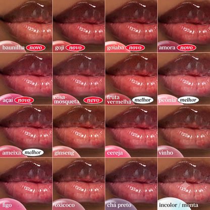 Hidratação e cor duradoura com tinta labial brilhante portátil