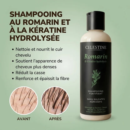 Champô de Alecrim e Queratina para um Cabelo Mais Espesso