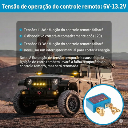 Interruptor remoto de desconexão da bateria
