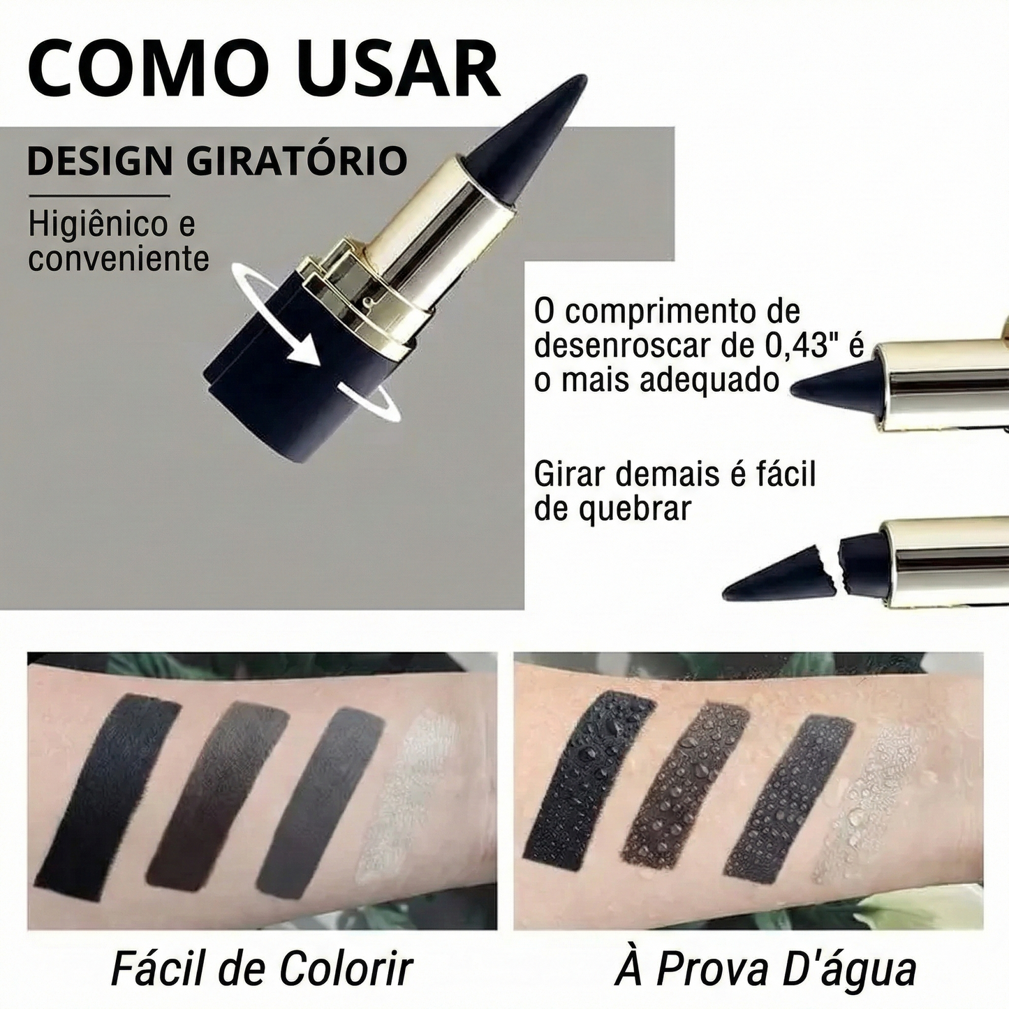 Conjunto de Lápis Delineadores em Gel