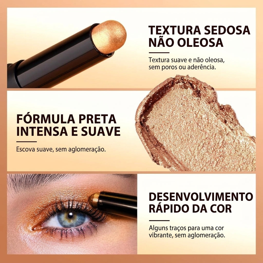 Sombra Cremosa 8 Cores Brilho Duradouro À Prova d'Água