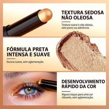Sombra Cremosa 8 Cores Brilho Duradouro À Prova d'Água