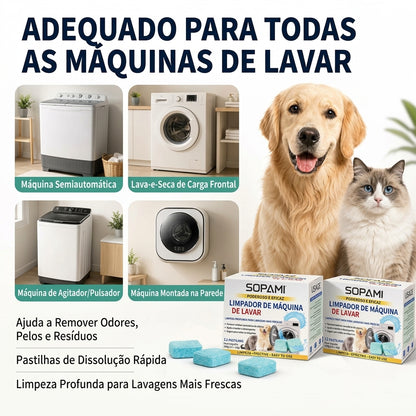 Embalagem com 12 - Pastilhas de Limpeza e Eliminação de Odores para Máquina de Lavar – Seguro