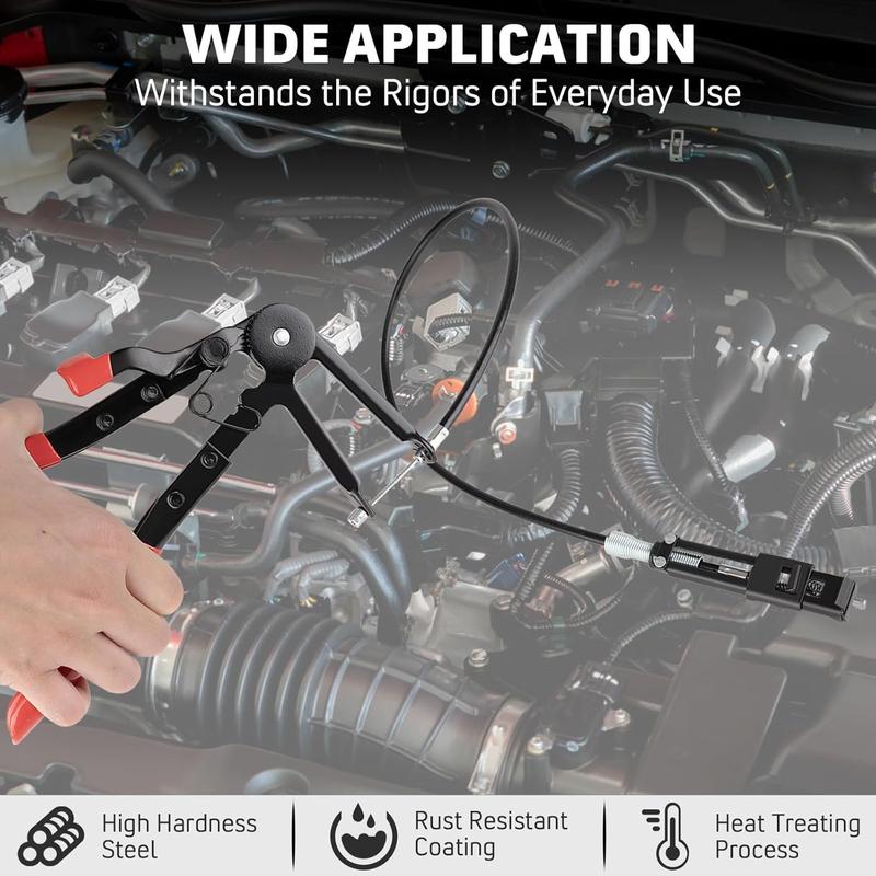 (9 peças) - Conjunto de alicates para abraçadeiras de mangueira - Braço comprido