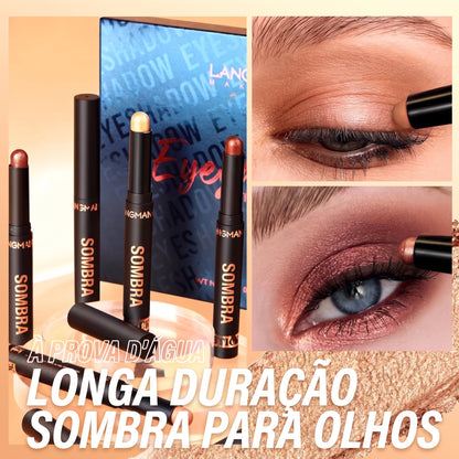 Sombra Cremosa 8 Cores Brilho Duradouro À Prova d'Água