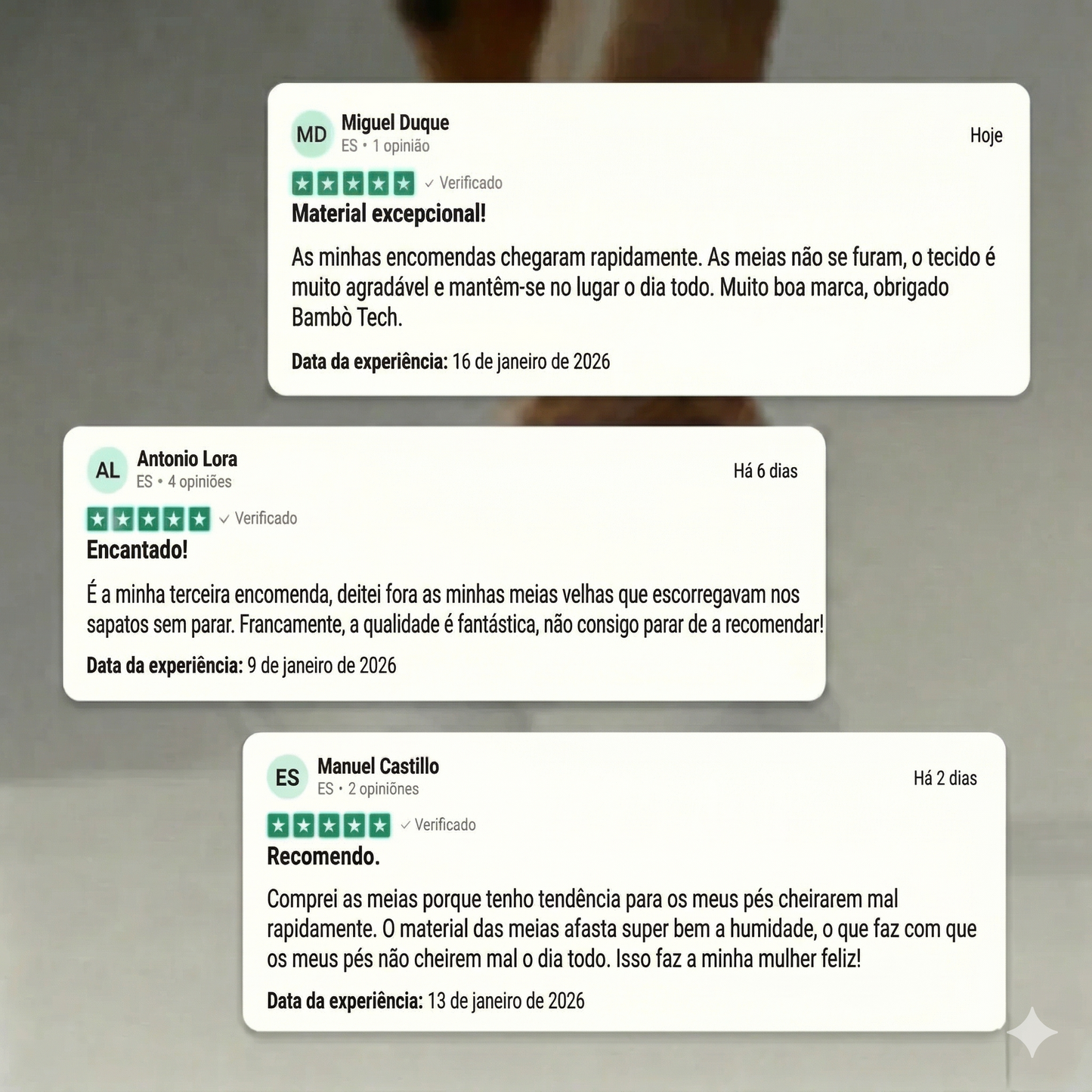Meias de bambu sem costura