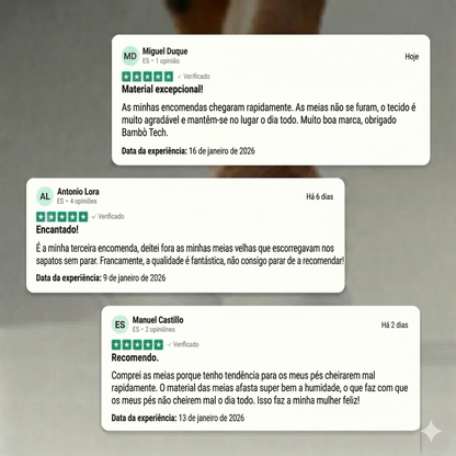 Meias de bambu sem costura