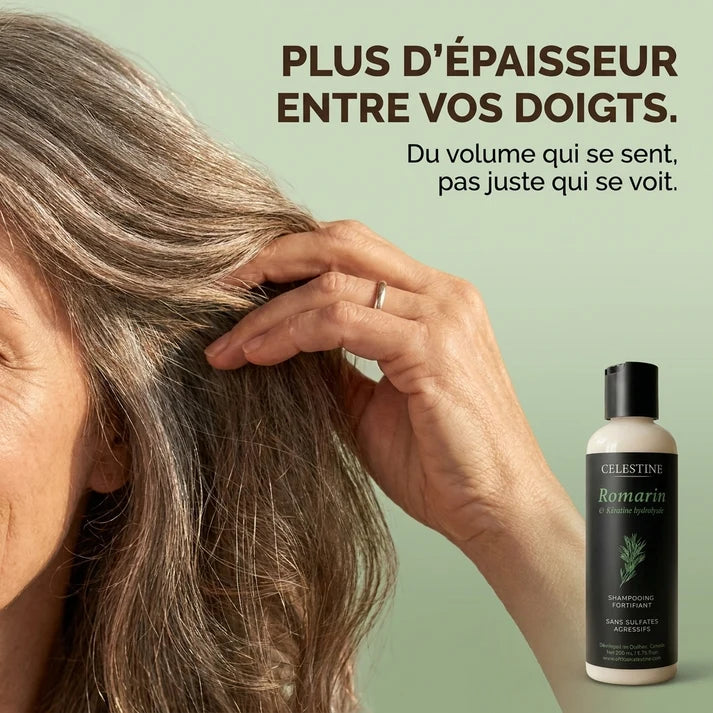 Champô de Alecrim e Queratina para um Cabelo Mais Espesso