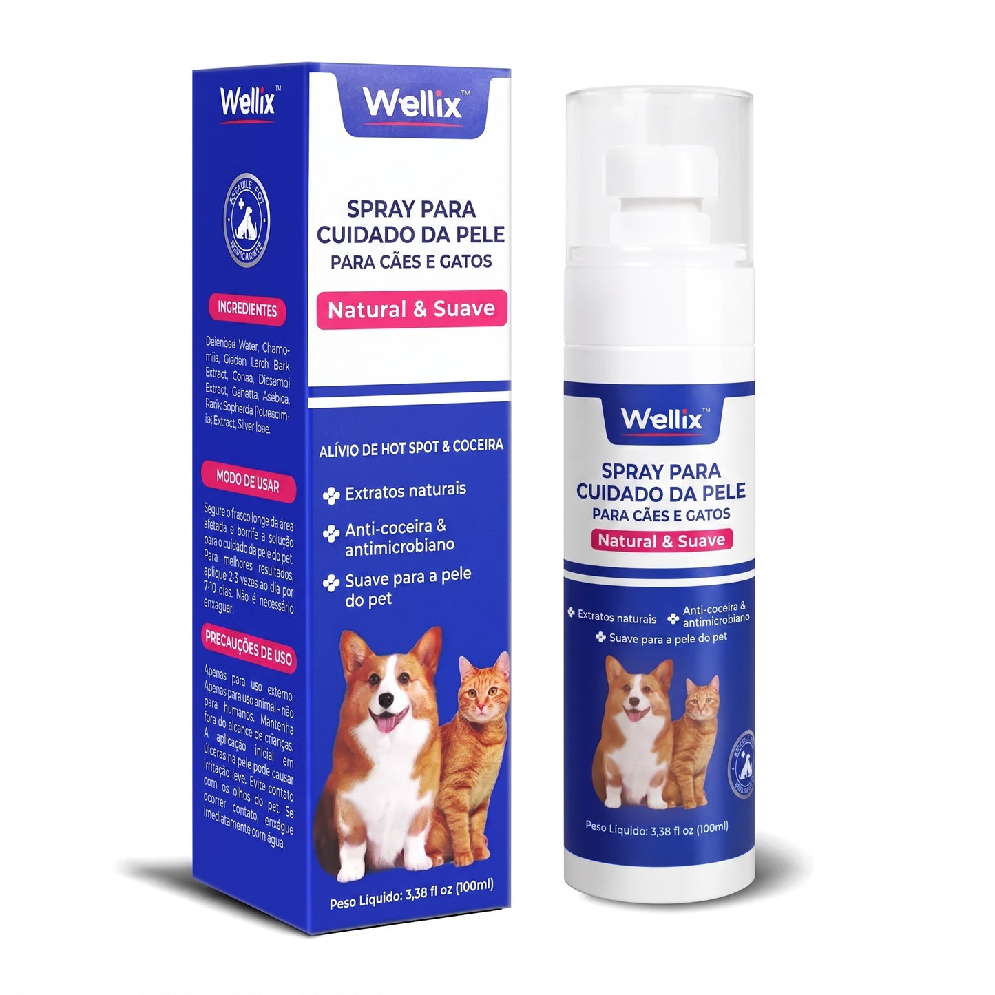 Spray Anticoceira para Animais de Estimação com Fórmula Vegetal – 80 ml